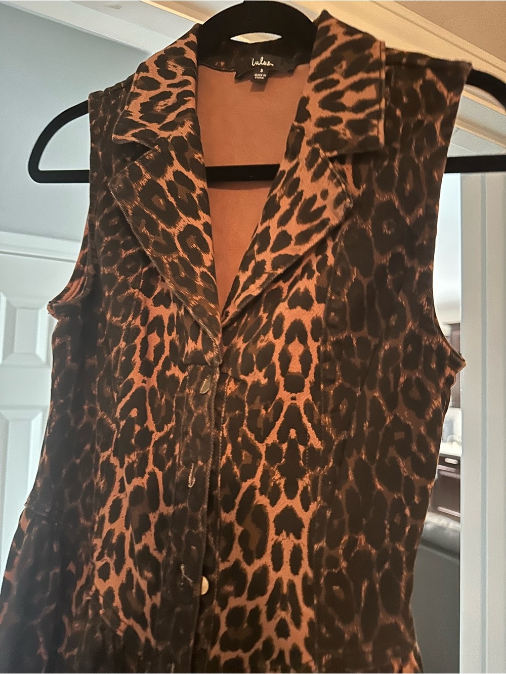 Lulu's Brown and Black Leopard-Print Midi Dress